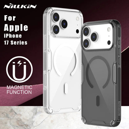 For iPhone 17 Pro Max / 17 Air Nillkin Magnetic Case TPU Soft Ultra Clear Magsafe Phone Case Back Cover Protection For iPhone 17 RELUX.STORE