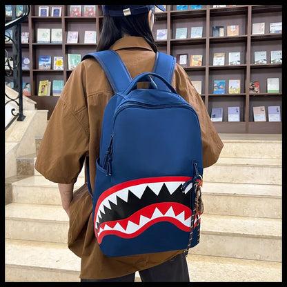 Men's Tactical Backpack: Shark-Mouth Opening Travel Rucksack | Water-Resistant Student Daypack for Outdoor Hiking & College