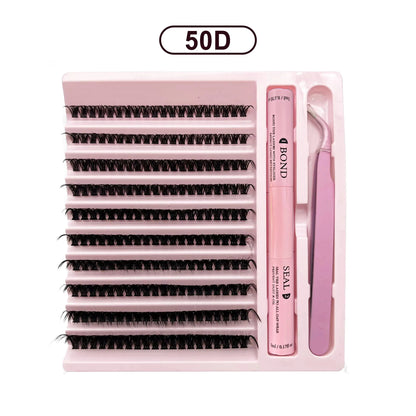 DIY Lashes Extension Kit Lash Bond and Seal Remover Eyelashes 200 PCS Clusters Makeup Tools for Gluing Lashes Gluing Glue RELUX.STORE