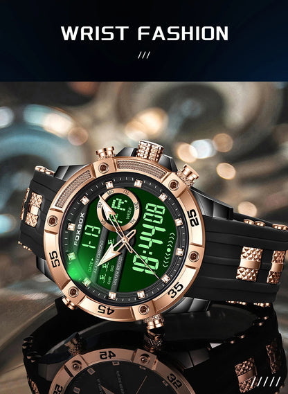 New Original FOXOBOX Brand Luxury Men Watch Military Analog Digital Watches For Men Fashion Sport Waterproof Quartz Chronograph