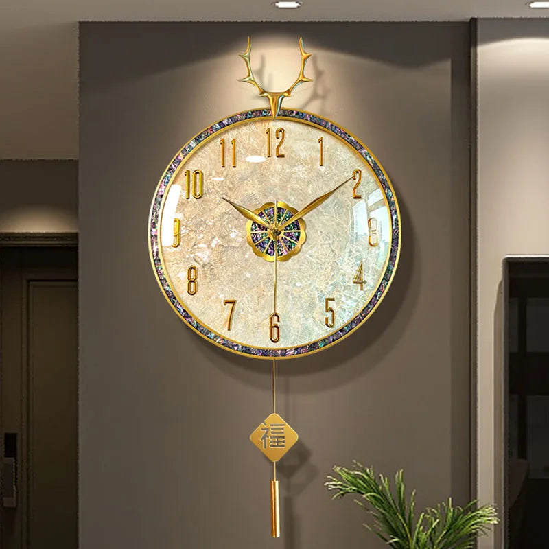 Large Luxury Wall Clocks Modern Cute Restaurant Nordic Fashion Wall Watch Creative Round Relogio De Parede Home Decoration RELUX.STORE