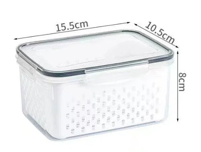 Fruit Storage Containers for Fridge Produce Containers with Removable Fruit Washing Bowl with Strainer for Salad Berry Lettuce RELUX.STORE