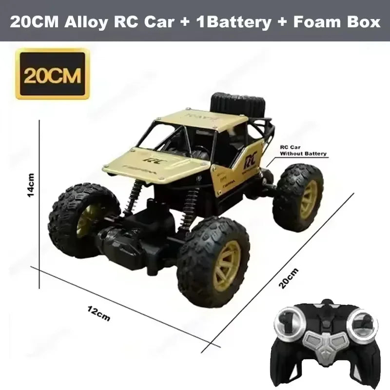 RC Cars Remote Control Car 1:12/16 Off Road Truck Metal Shell LED Headlights Offroad Monster RC Trucks 4WD All Terrain Toys Kids
