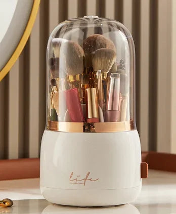 360° Rotating Makeup Organizer Brush Holder Cosmetic Storage Box Pen Case Lipstick Organizer - Clear Plastic Makeup Storage RELUX.STORE