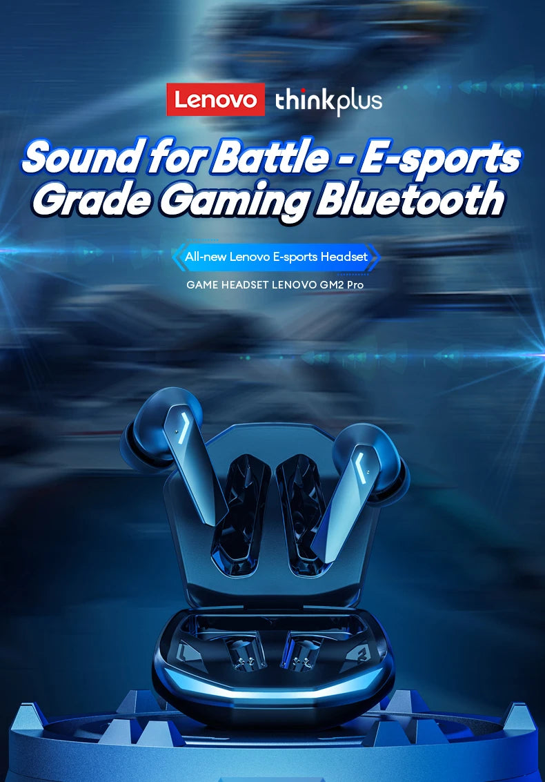 Lenovo GM2 Pro Wireless Headphones Touch Control Game Bluetooth Earphones Noise Reduction HiFi Stereo Music Sport Earbuds Choice RELUX.STORE