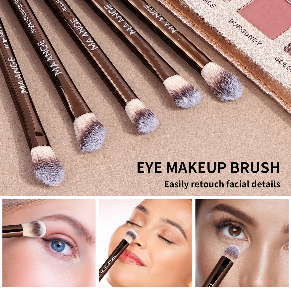 MAANGE 20pcs/set Pro Makeup Brushes Double Ended Foundation Concealers Blush Eye Shadows Brush for Liquid Cream Powder Blending RELUX.STORE
