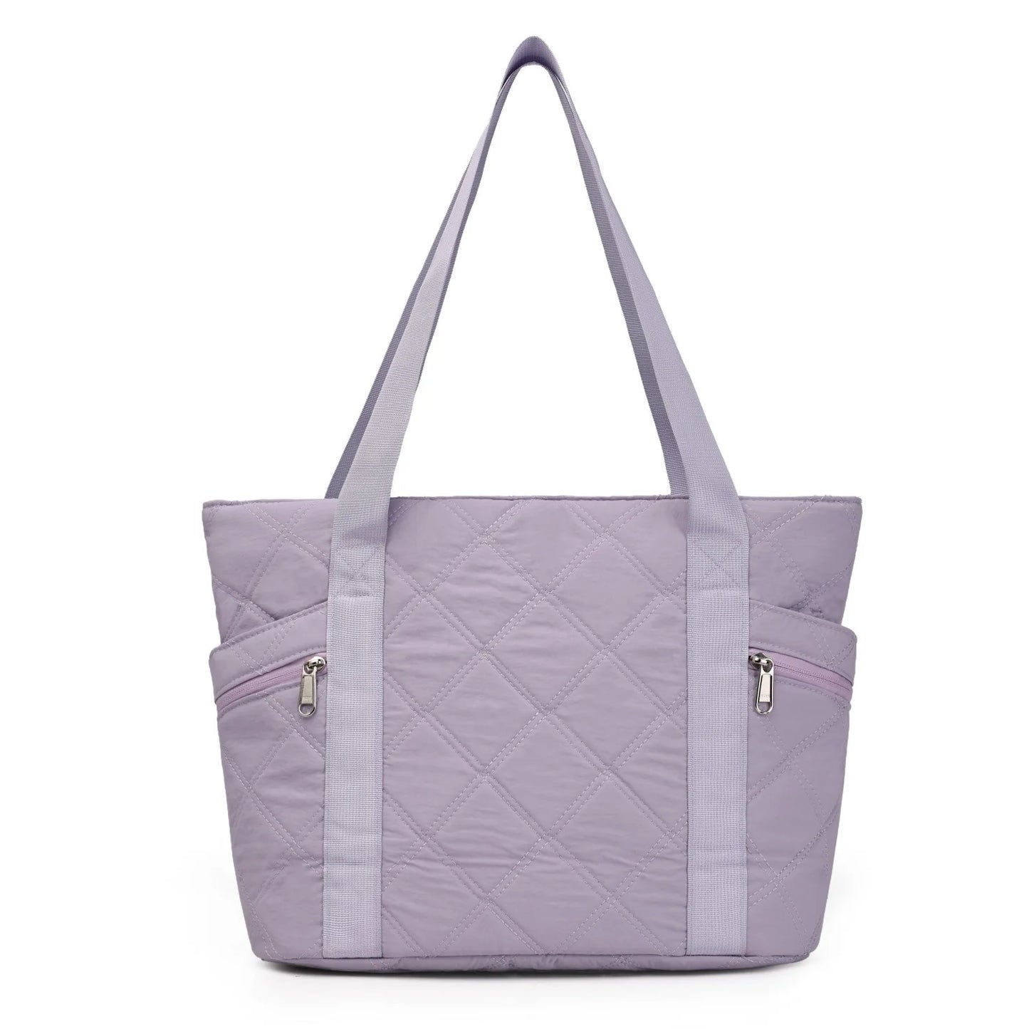 Ladies' Handbag, Cotton Plaid Tote Bag, Quilted and Filled Yoga Fitness Bag, Travel Commuter Shoulder Bag