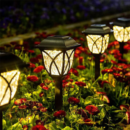 2pcs LED Solar Lawn Lights Outdoor Waterproof Garden Pathway Lamps Warm Light for Villa Courtyard Landscape Decoration Miflame RELUX.STORE