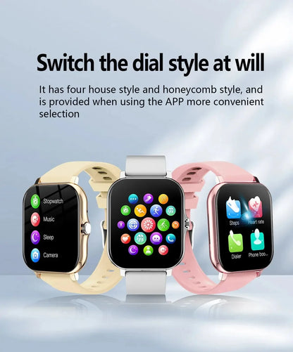 LAXASFIT Smart Watch For Men Women Gift Sports Fitness Watches Bluetooth Calls Digital Smartwatch Wristwatch