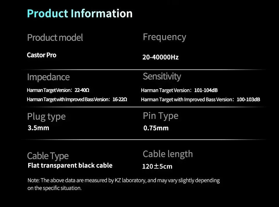 KZ Castor PRO in Ear Earphone HiFi Bass Dynamic Earbuds High-end Tunable Headphone Harman Target with Improved Bass Headsets RELUX.STORE