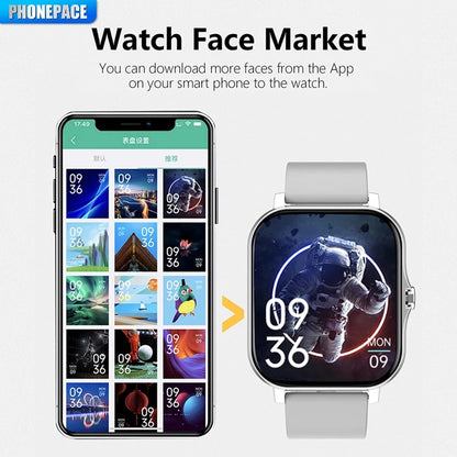 PHONEPACE Y13 Smart Watch with Call Function Fitness Tracker Heart Rate Monitor Alarm Clock for Outdoor Sports Monitoring