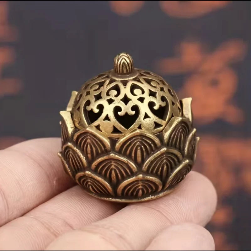 1pc Hollow Lotus Incense, Burner Hollow Incense Serving Tea Table Ornament, Mini Incense Burner RELUX.STORE
