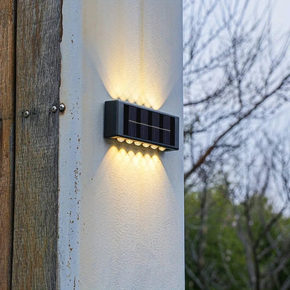 1pc 2/4/6/8/10/12LEDs Solar LED Wall Lights, Outdoor Wall Lamp For Garden, Patio, Ambient Light RELUX.STORE