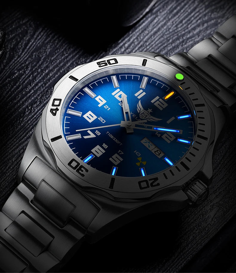 Yelang V1019 Brand 44MM Men Watch NH36 100M PROFESSIONAL WATERPROOF Deep Diving Mechanical Automatic Watch Sapphire Lens Reloj