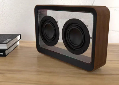 Wireless Bluetooth Speaker with Duel Horn Transparent Comfortable Reading Light Portable Stereo HIFI Sound Quality Music Box
