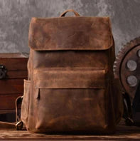 High Quality Fashion Genuine Leather Backpack Men Bagpack Student School Bag Backpack daily male Rucksack large Knapsack Black