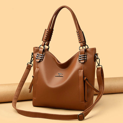 Luxury Soft Genuine Leather Handbag Fashion Women Shoulder Messenger Bag Solid Color Cowhide Tote Fashion Female Crossbody Sac RELUX.STORE