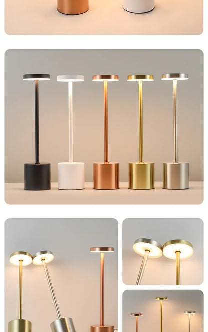 Rechargeable LED Night light Touch Table Lamp Writing Lamp Bedside Creative Ambient Lights Bar Outdoor Decoration Night Lighting