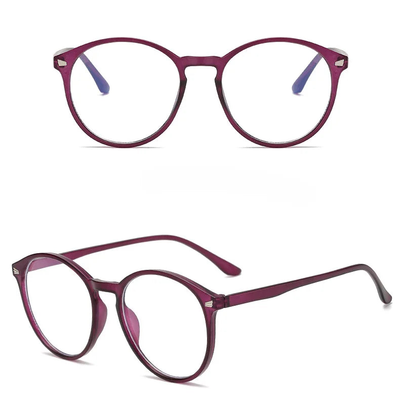 Photochromic Anti Blue Rays Computer Glasses Women Vintage Round Frame Gaming Glasses Men Anti Eyestrain Light Blocking Eyewear RELUX.STORE