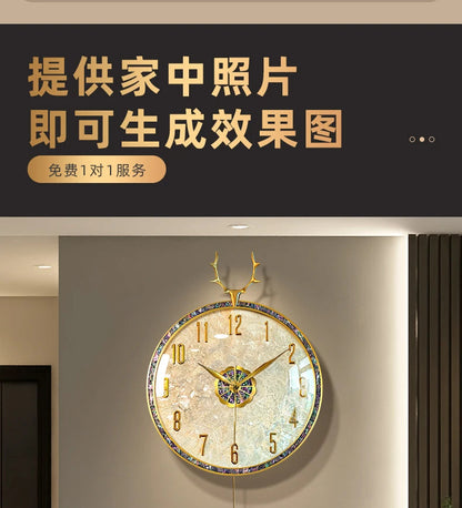 Large Luxury Wall Clocks Modern Cute Restaurant Nordic Fashion Wall Watch Creative Round Relogio De Parede Home Decoration RELUX.STORE