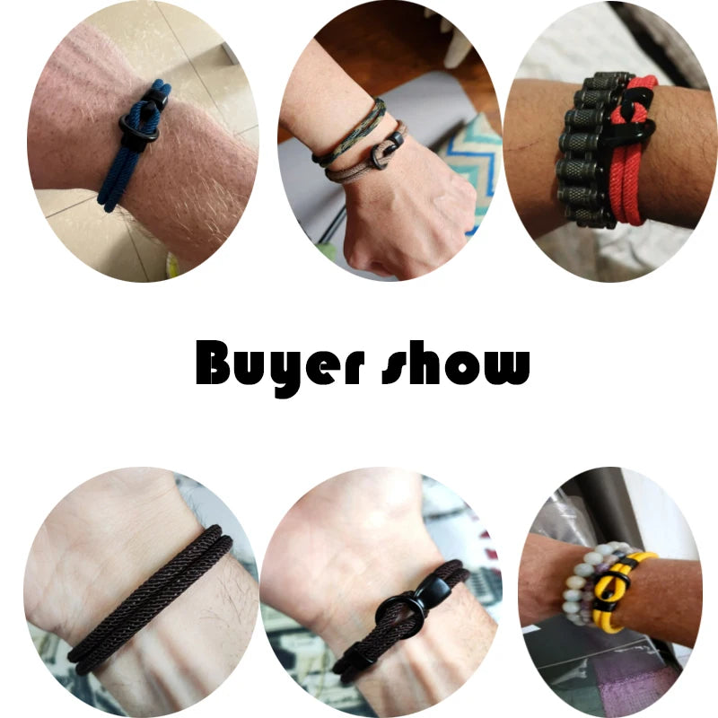 Fashion Rope Bracelet Men Double Layer Outdoor Camping Braclet Homme Accessories Survival Paracord Braslet Gift For Him RELUX.STORE