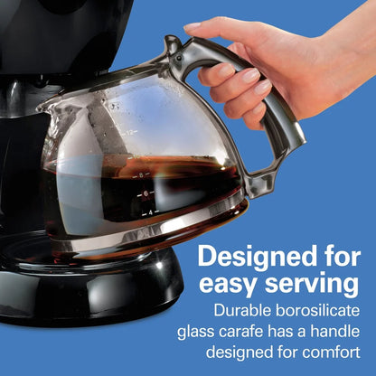 12 Cup Coffee Maker Automatic Shut-Off Water Level Indicator Easy Brew Programmable Coffee Machine Kitchen Appliance