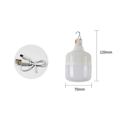 Portable Rechargeable LED Street Camping Light with Hook Dimmable Tent Lantern USB Charging Emergency Multifunctional LED Lamp