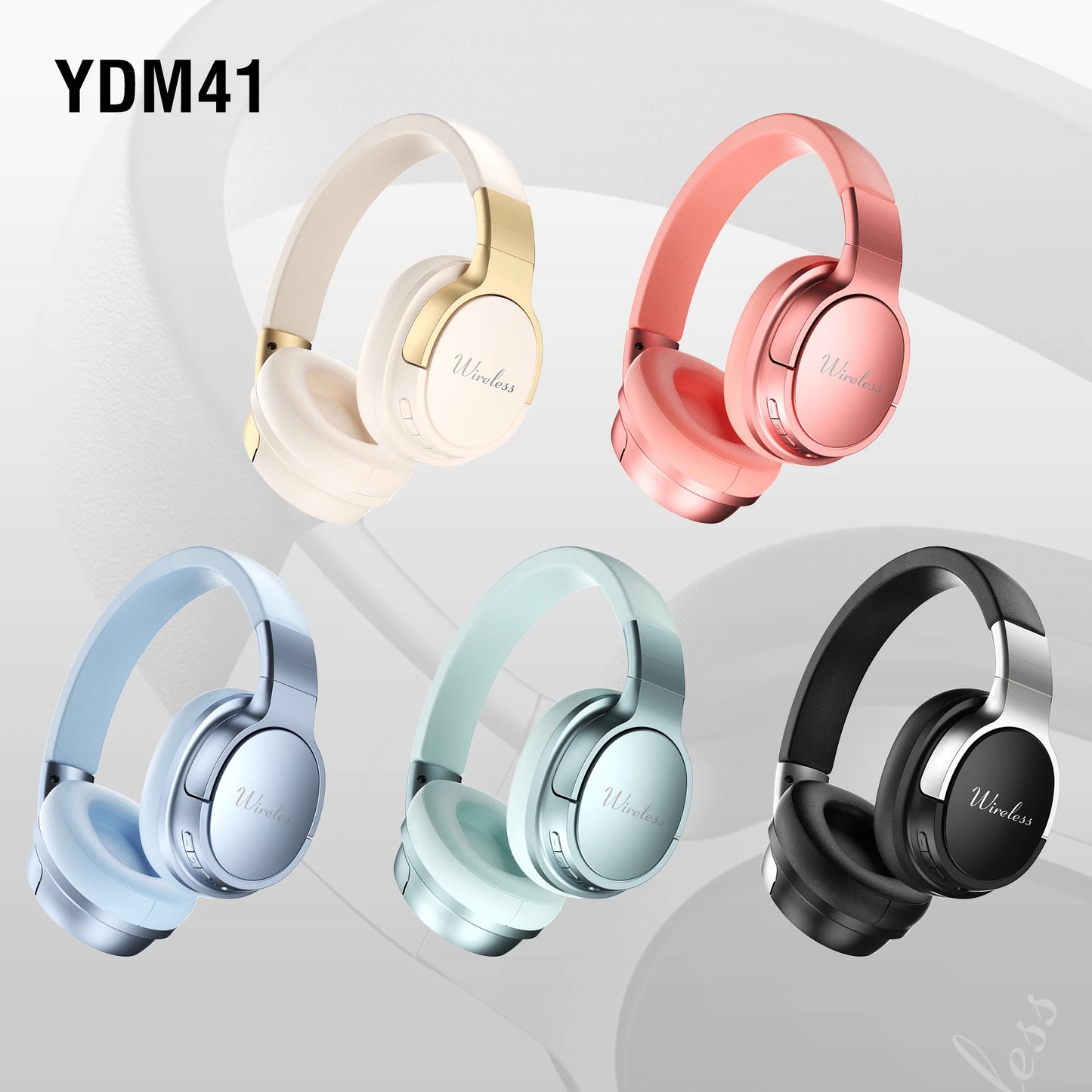 Bluetooth Wireless Over-Ear Headphones with 48H Playtime and with Microphone, HiFi Stereo Foldable Lightweight Headphones for de