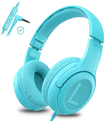 AT2 1/2/3Pcs Headset,3.5mm Surround Stereo Gaming Headphones with Mic Soft Memory Earmuffs for PC,Laptop,Kids for School Toddler