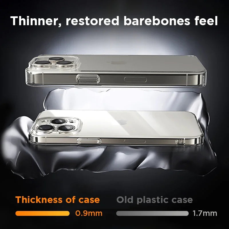 Joyroom Case For iPhone 17 Pro Max Case Crystal Transparent No Yellowing Lens Protection Cover For iPhone 16 Pro Shockproof Case RELUX.STORE