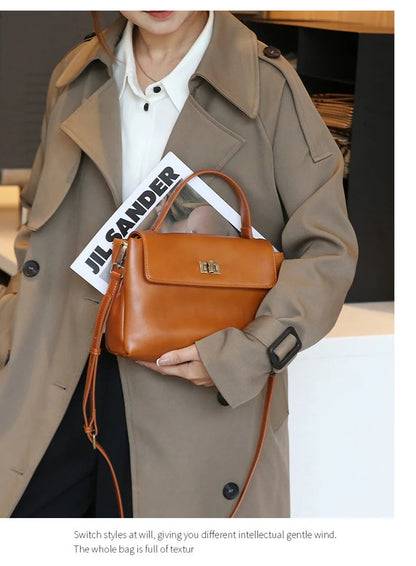 Women Cowhide Genuine Leather Tote Bag Lady Designer Luxury Soft Leather Handbag Fashion Crossbody Bags Female Shoulder Handbag RELUX.STORE