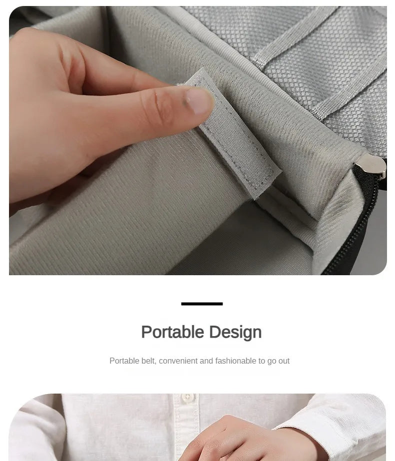 Handheld Digital Bag Multifunctional Large Capacity Moistureproof Mesh Earphone Charger Data Cable USB Travel Protective Case1PC
