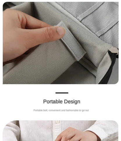 Handheld Digital Bag Multifunctional Large Capacity Moistureproof Mesh Earphone Charger Data Cable USB Travel Protective Case1PC