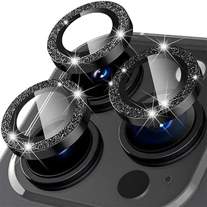 For iPhone 17 Pro Max 17Air 16 Metal Glitter Bling Lens Film HD Glass Camera Protective Cap For iPhone15 Camera Protector Ring RELUX.STORE