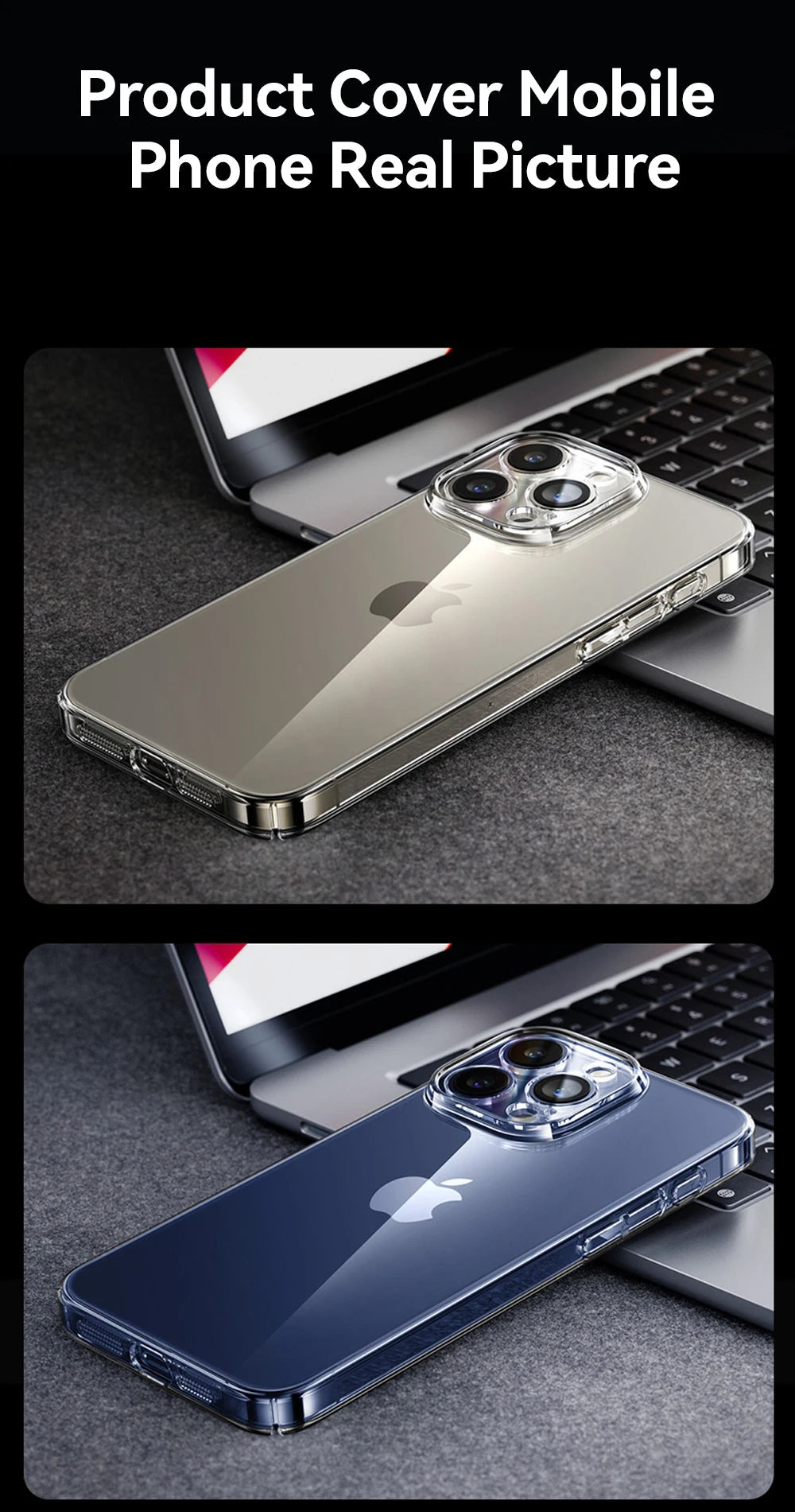 Joyroom Case For iPhone 17 Pro Max Case Crystal Transparent No Yellowing Lens Protection Cover For iPhone 16 Pro Shockproof Case RELUX.STORE