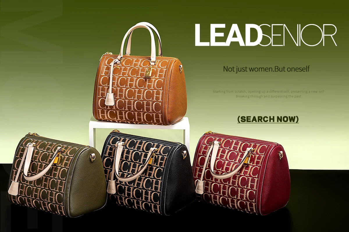 CHCH Women's Shoulder Bag New Magnetic Flip Chain Bag Brown Small Square Bag Wallet RELUX.STORE