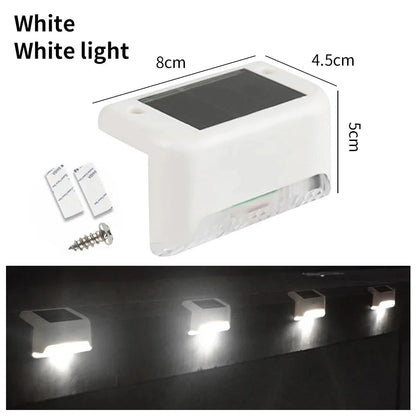 1-8 Pack Led Solar Step Lights Outdoor Fence Garden Lamp for Stairs Yard Patio Pathway Deck 3 Colors Waterproof RGB Sunlight RELUX.STORE