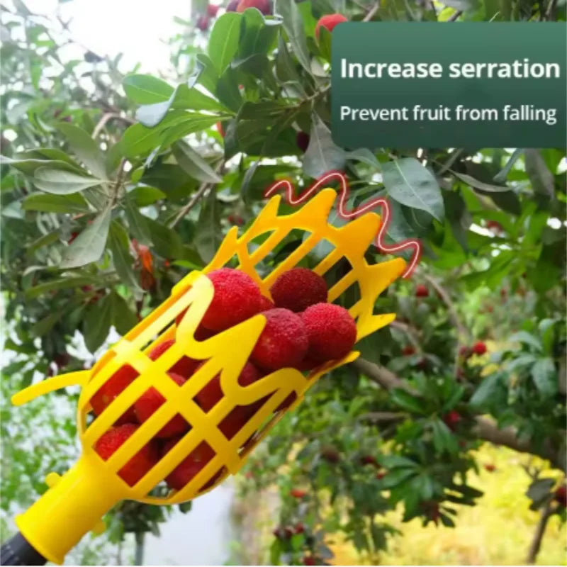 Farm Orchard Picking Tool - Deep Basket Fruit Picker Head, Convenient Fruit Catcher for Waxberries, Loquats & Apples