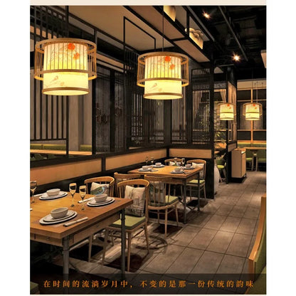 Neo-Chinese Style Handmade Bamboo Chandeliers-Modern Retro Lighting for  Restaurants Hot Pot Tea Rooms B&Bs