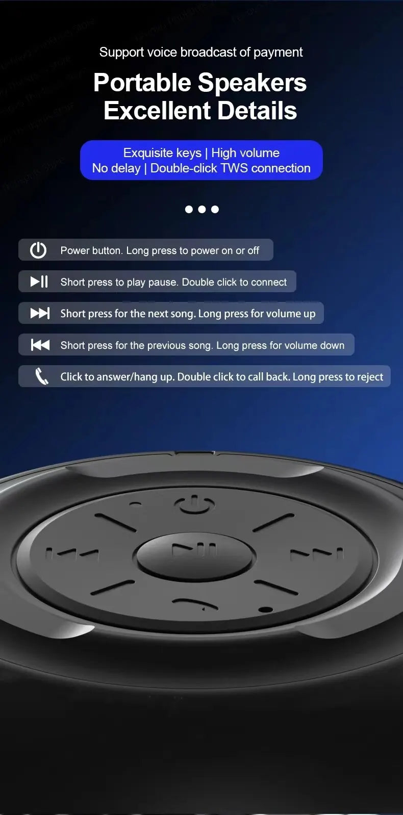 Original Lenovo K3 Pro Bluetooth V5.0 Speaker Big Audio With Deep Bass Sound Outdoor Soundbox Music Portable Camping Loudspeaker