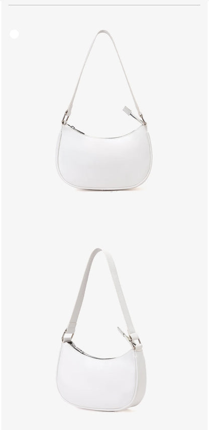 TINYAT Female Moon Bag Leather Shoulder Messenger Bag for Women Hand Bag Luxury Design Lightweight Party Ready Daily Use