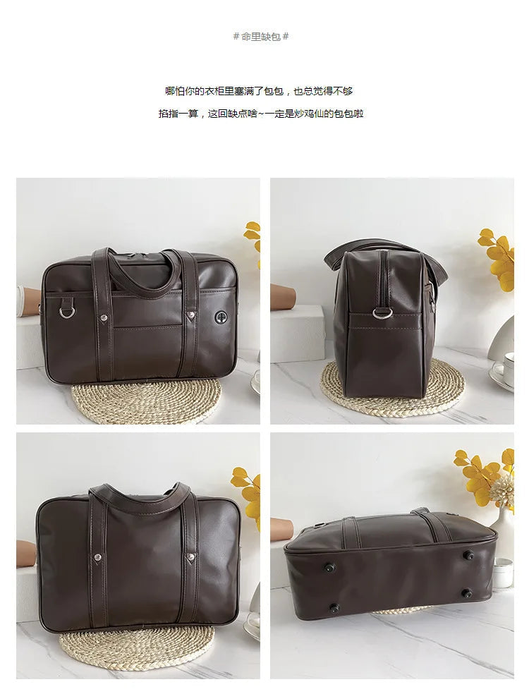 Japanese Casual PU Shoulder Bag Junior High School Students School Bag Handbag Anime Uniform Bag Tote Bags for Women Bolsos RELUX.STORE