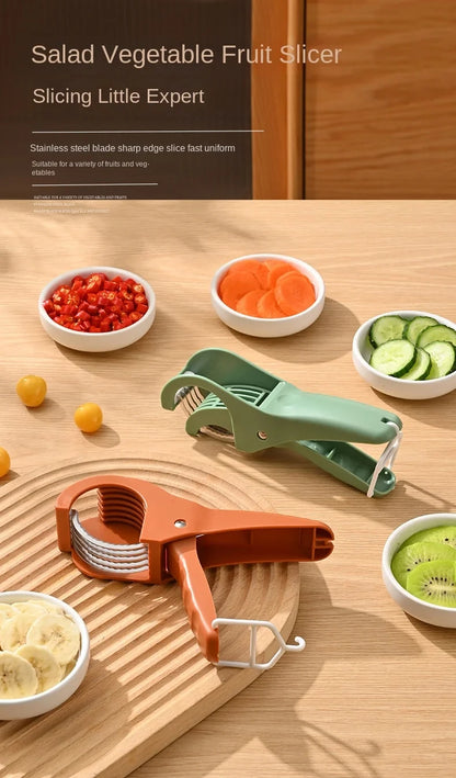 HooFun Kitchen Tools Stainless Steel Vegetable and Fruit Slicer Multi Functional Salad Slicer Kitchen Accessories