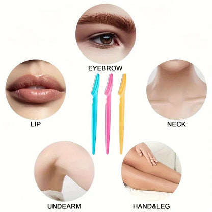 3/5/6/12/24Pcs Multifunction Eyebrow Razor Kit - Precise Trimming, Shaping,Facial Hair Removal Tool with Easy Grip Handle RELUX.STORE