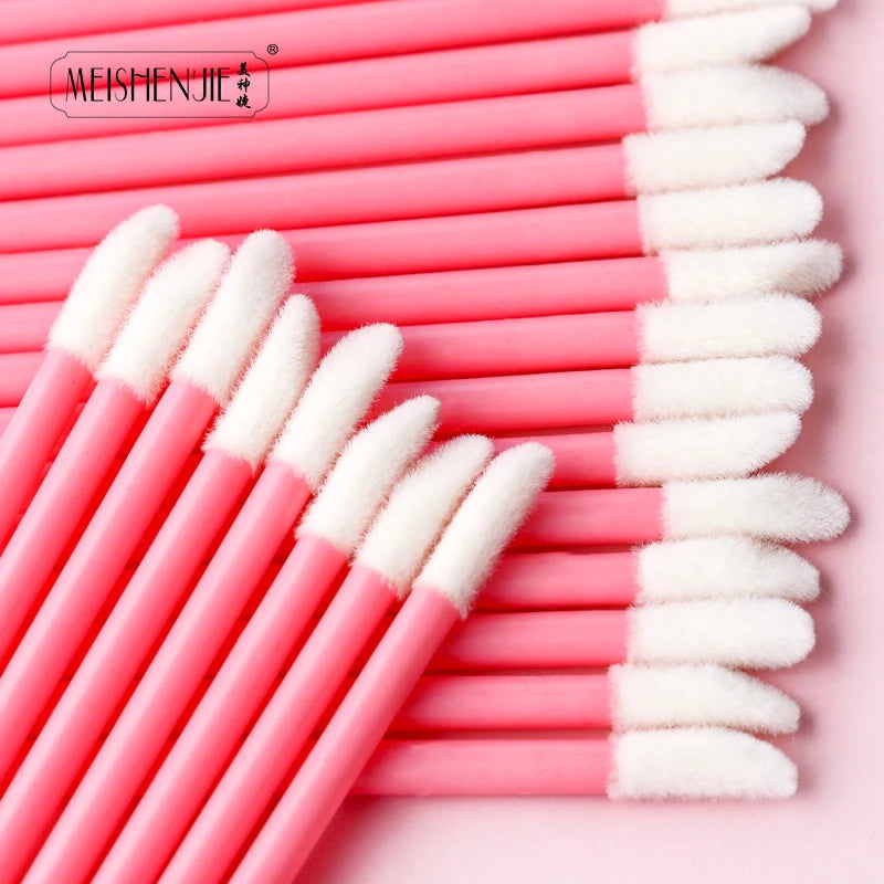 Wholesale 50/1000pcs Lip Brushes Applicators Eyelashes Brush Lipstick Brush Lip Gloss Applicator Wands Makeup Beauty Tool RELUX.STORE