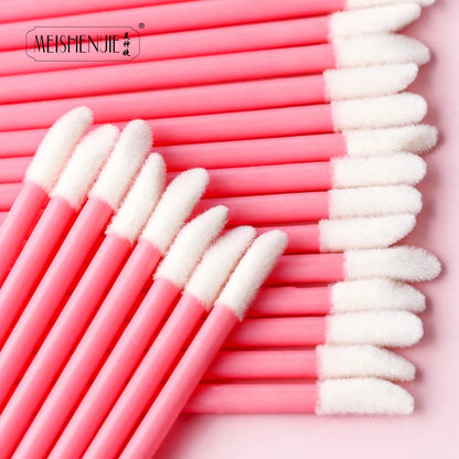 Wholesale 50/1000pcs Lip Brushes Applicators Eyelashes Brush Lipstick Brush Lip Gloss Applicator Wands Makeup Beauty Tool RELUX.STORE