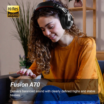 Oneodio Fusion A70 Wireless Bluetooth Headphones Bluetooth 5.2 Headphones Hi-Res Audio Over Ear 72H Playtime Professional Stud RELUX.STORE