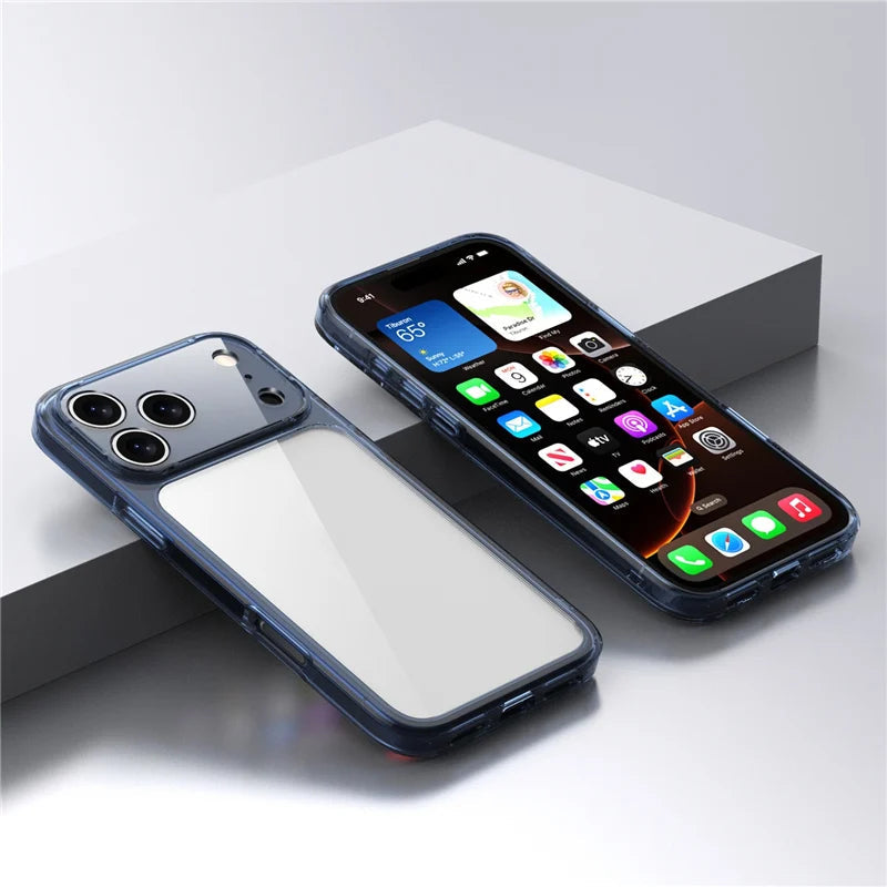 Luxury Hybrid Transparent Shockproof Phone Case For iPhone 17 Pro Max 17 Air 17Pro Max Clear Hard Acrylic Protective Back Cover RELUX.STORE