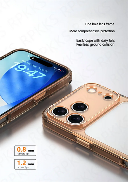 Luxury Hybrid Transparent Shockproof Phone Case For iPhone 17 Pro Max 17 Air 17Pro Max Clear Hard Acrylic Protective Back Cover RELUX.STORE