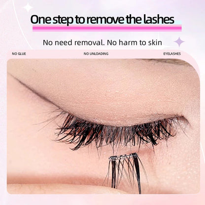 Yelix Self-adhesive Glue Free False Eyelashes Reusable DIY Segmented DIY Lashes Clusters No Glue Needed Natural Soft Lashes RELUX.STORE